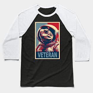 Turtle Astronaut Funny Veteran HOPE Baseball T-Shirt